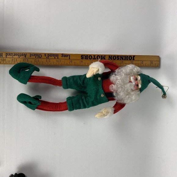 Vintage Christmas Santa Knee Hugger Ornament Taiwan Original Sticker - Picture 9 of 10